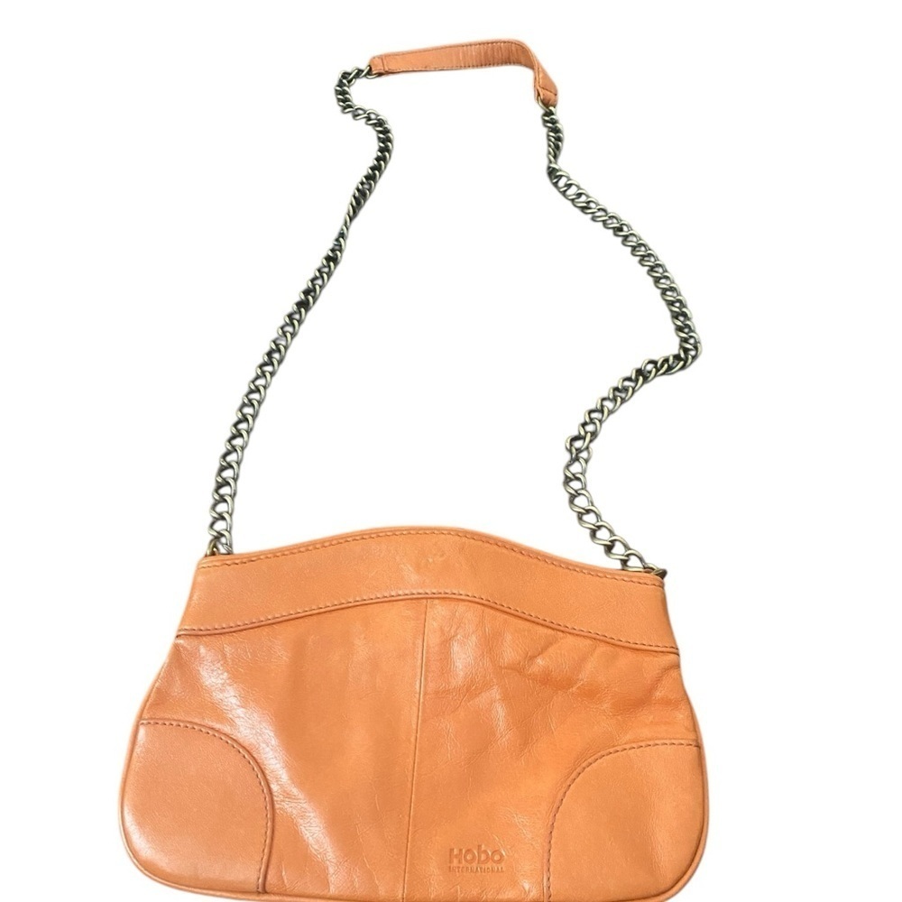 Hobo brown leather crossbody purse